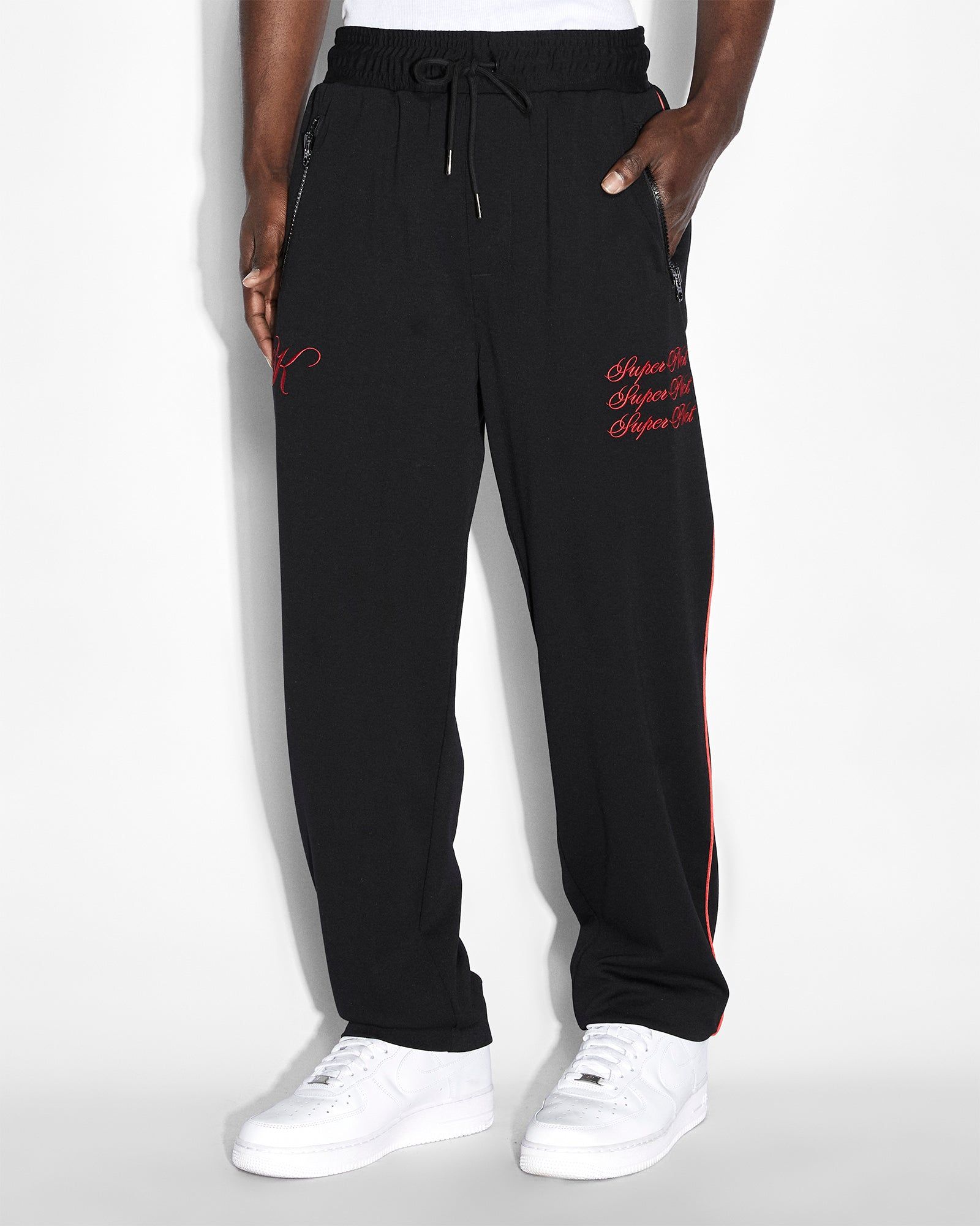 SCRIPTED SYNTHESIS PANT BLACK/RED sold by Ksubi