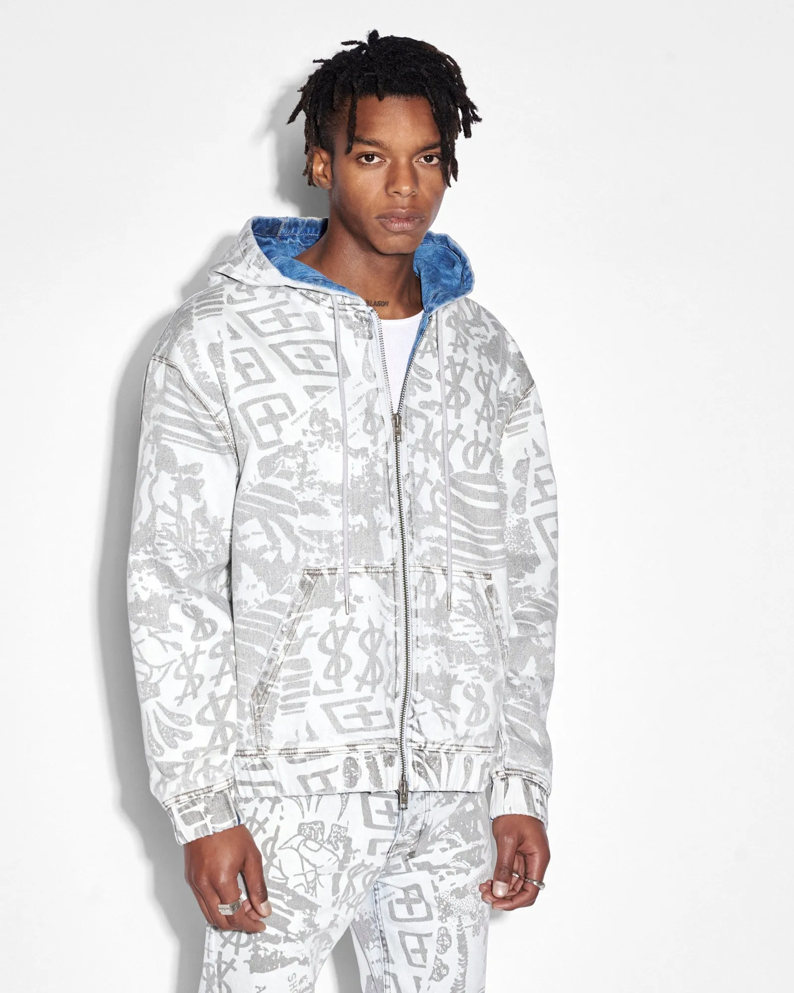 KOLLAGE ZIP HOODIE ICEY sold by Ksubi