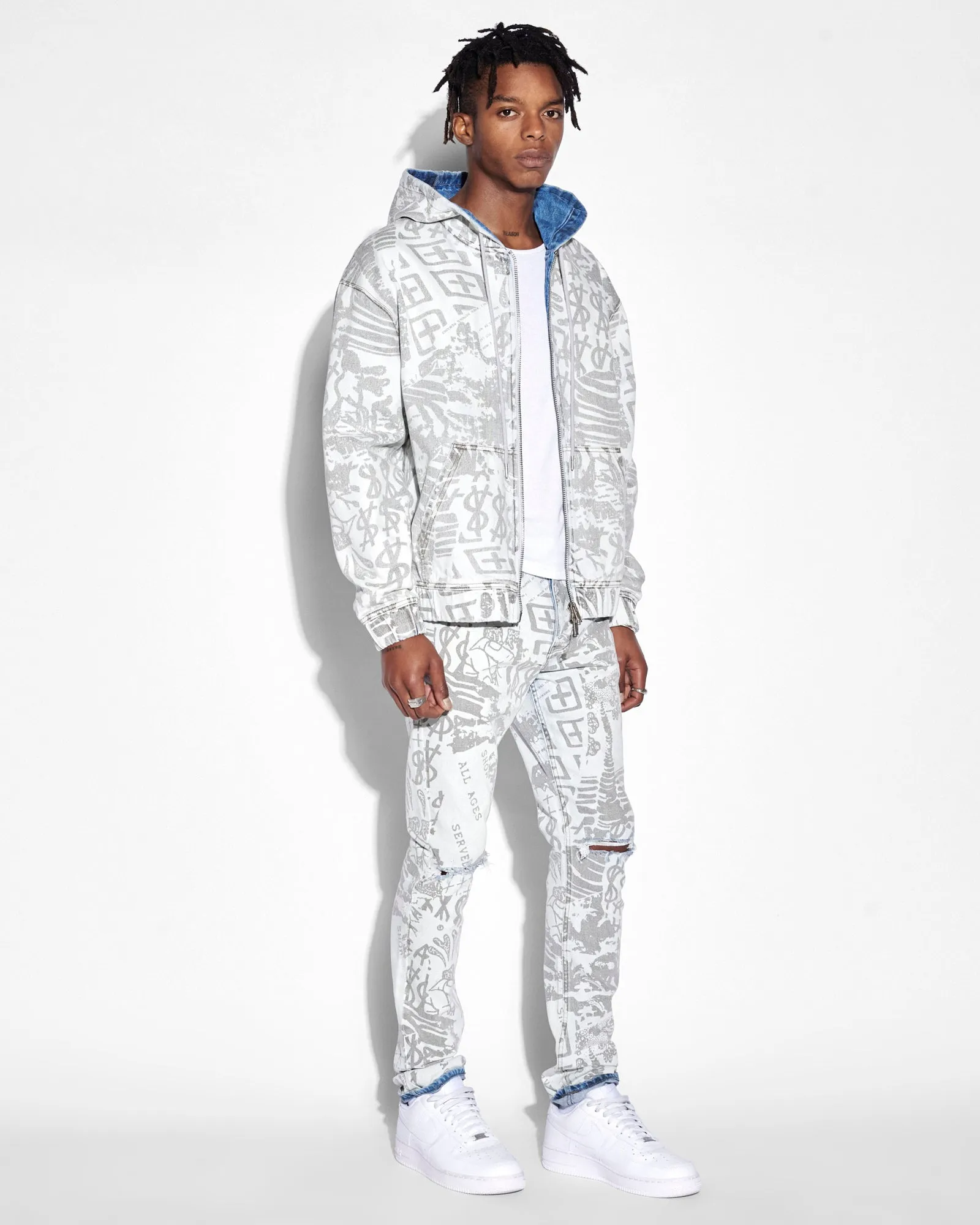 KOLLAGE ZIP HOODIE ICEY sold by Ksubi product image thumbnail 3