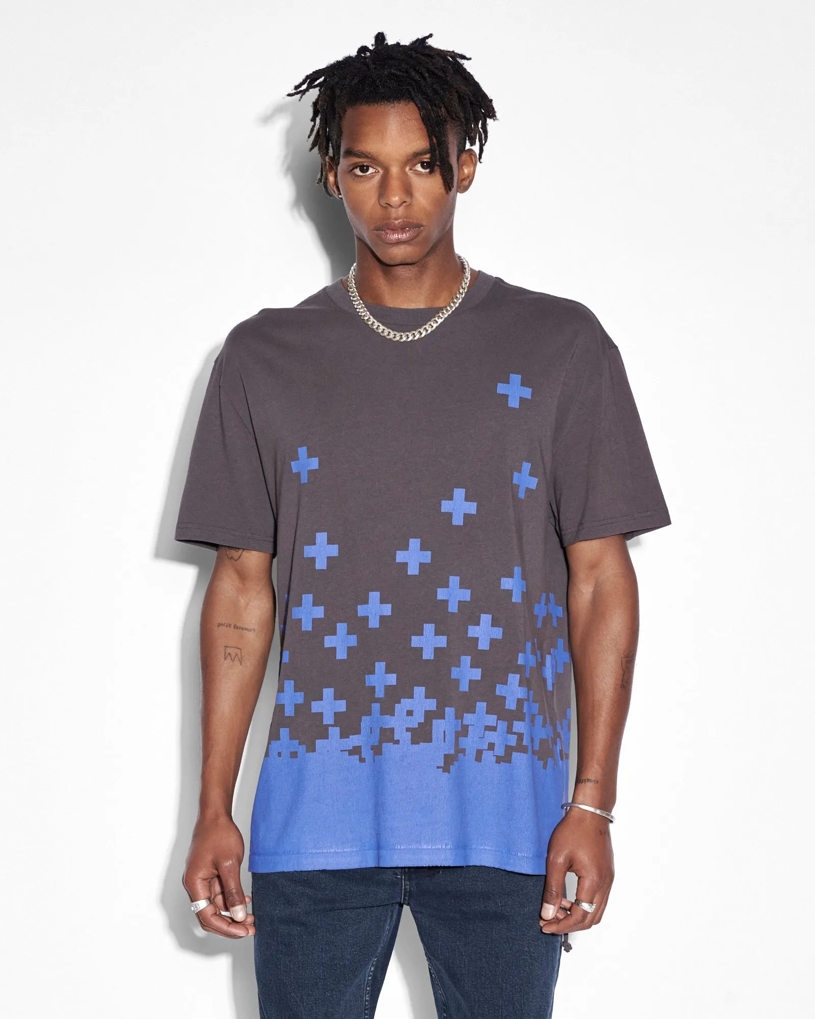 NIGHT SWIM BIGGIE SS TEE FADED BLACK sold by Ksubi