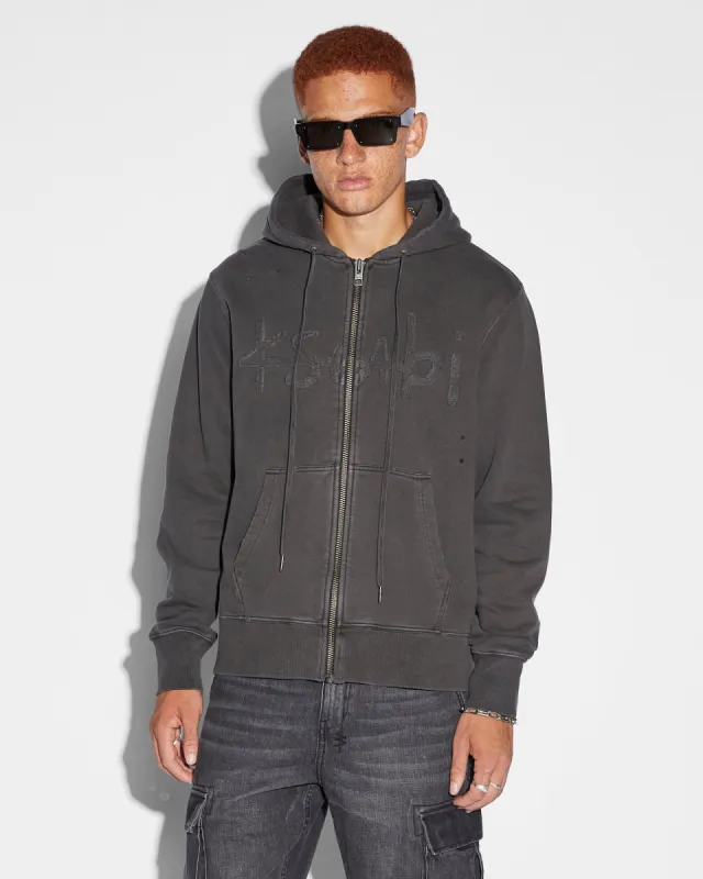 KSUBI KASH ZIP THRU HOODIE FADED BLACK sold by Ksubi