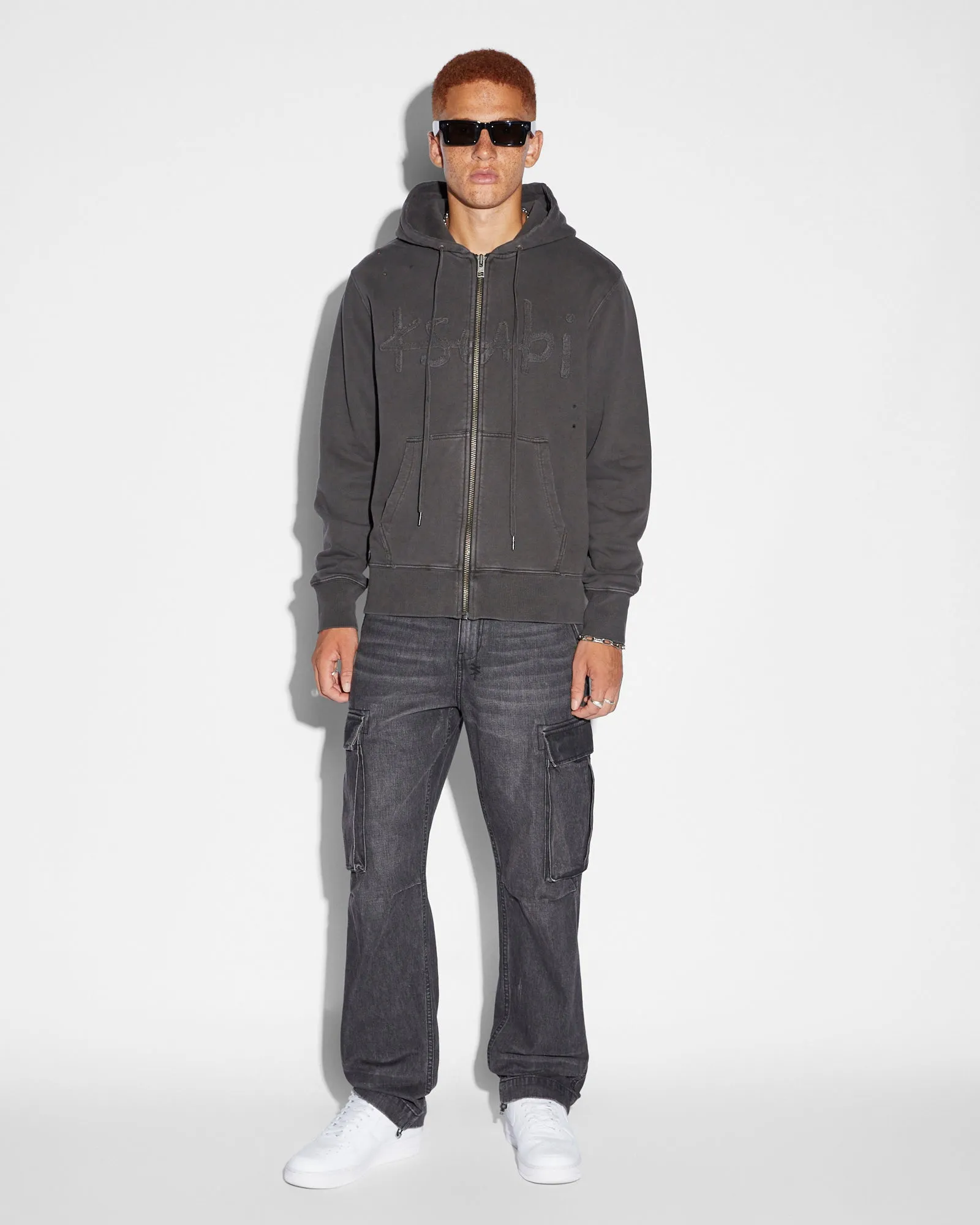KSUBI KASH ZIP THRU HOODIE FADED BLACK sold by Ksubi product image thumbnail 3
