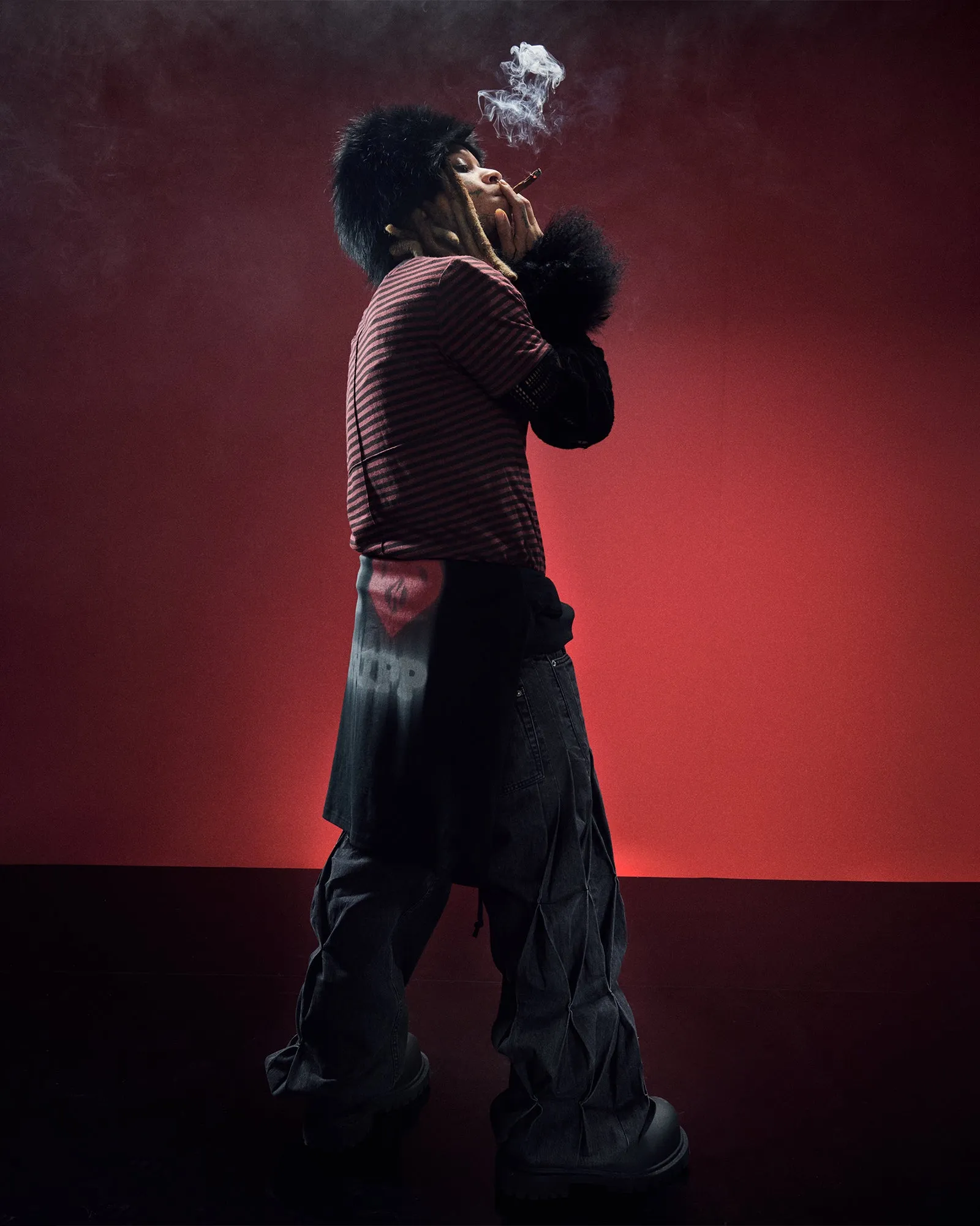 ANGEL SIOUX SS TEE RED STRIPE sold by Ksubi product image thumbnail 5