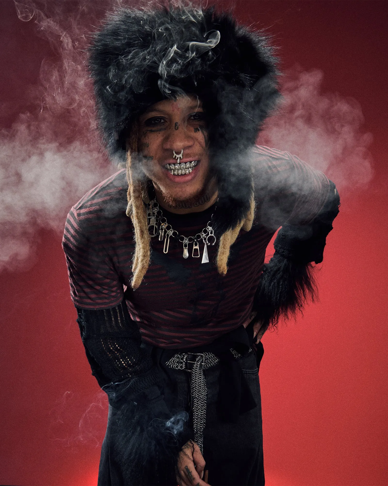 ANGEL SIOUX SS TEE RED STRIPE sold by Ksubi product image thumbnail 2