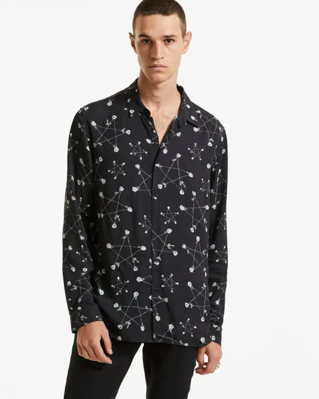 GOTH STAR LS SHIRT BLACK sold by Ksubi