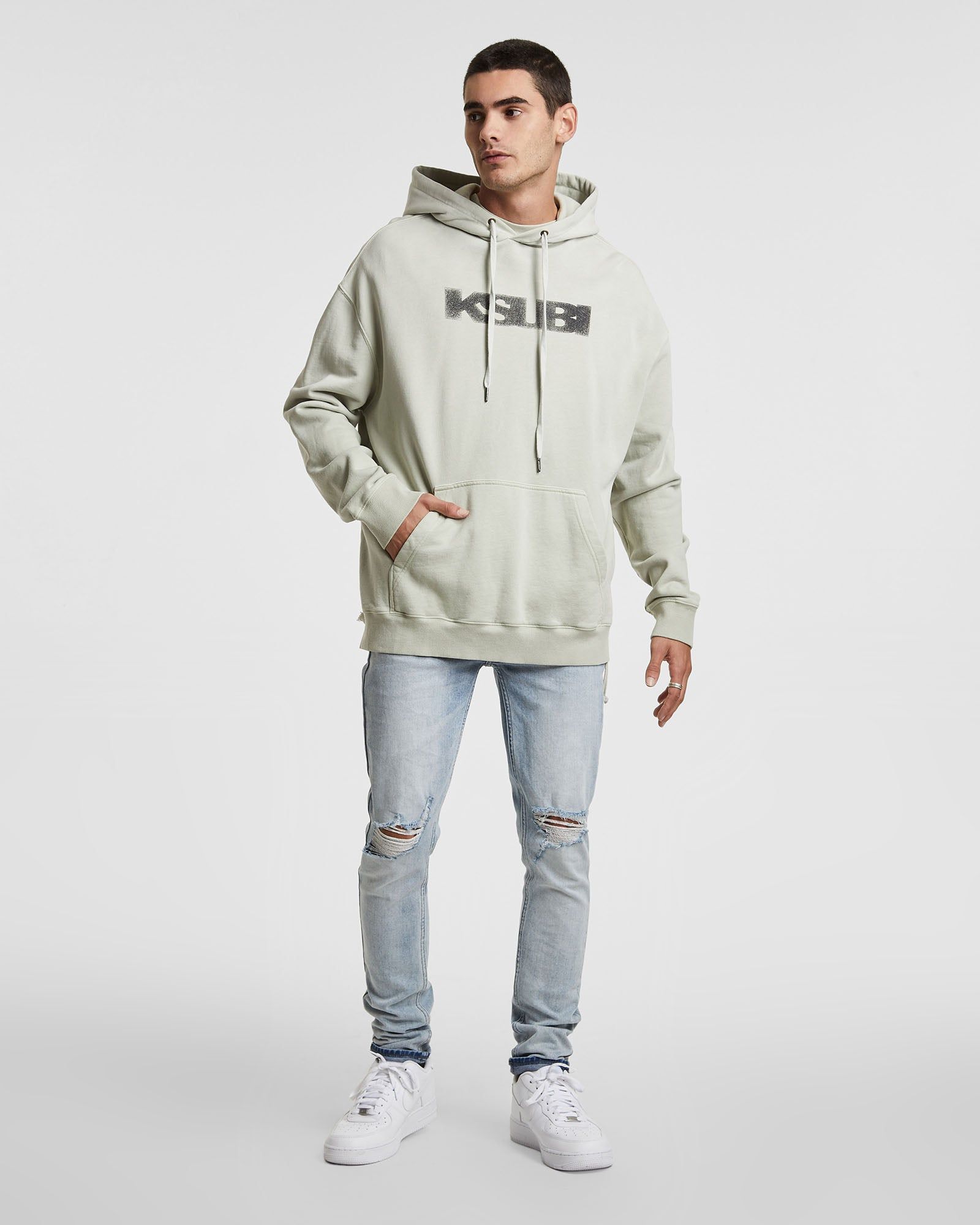 SIGN OF THE TIMES BIGGIE HOODIE FADED SURPLUS sold by Ksubi product image thumbnail 2