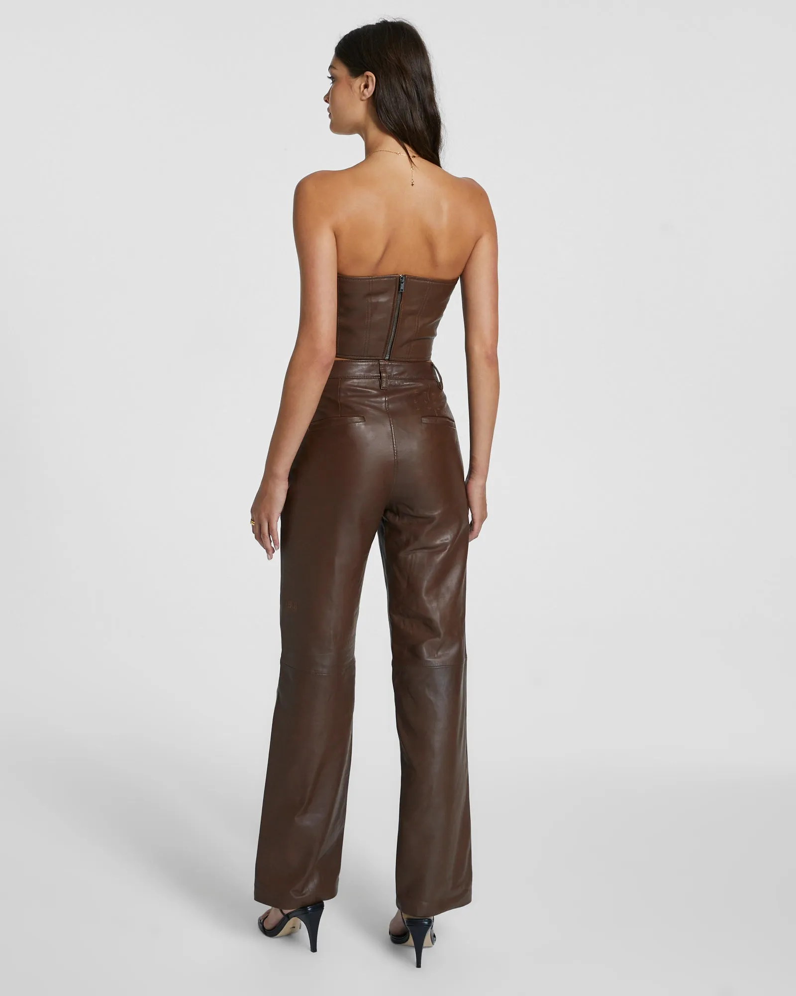 CROSSIN BUSTIER TOP CHOCOLATE sold by Ksubi product image thumbnail 5
