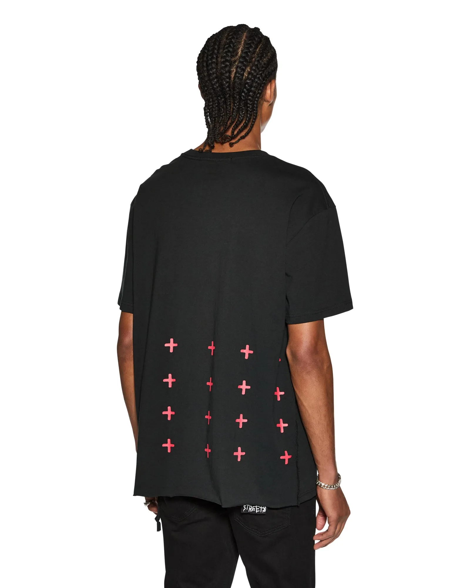 4X4 BIGGIE SS TEE BLACK/RED sold by Ksubi