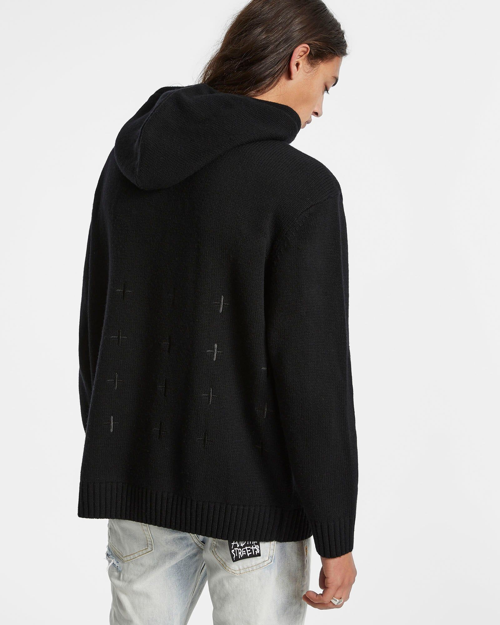 CROSS DOLLAR KNIT HOODIE BLACK sold by Ksubi product image thumbnail 3