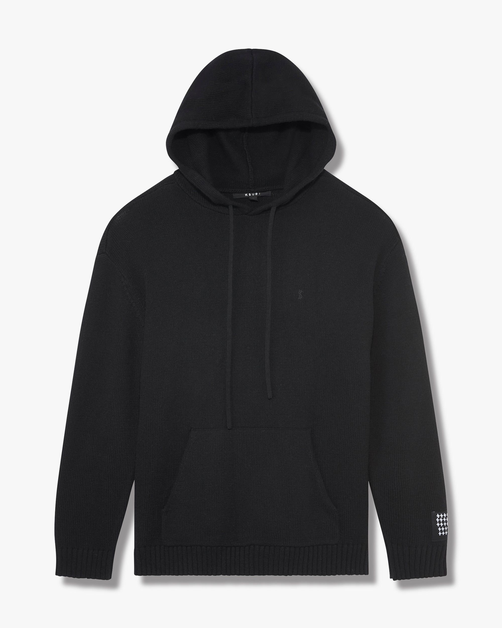CROSS DOLLAR KNIT HOODIE BLACK sold by Ksubi product image thumbnail 7