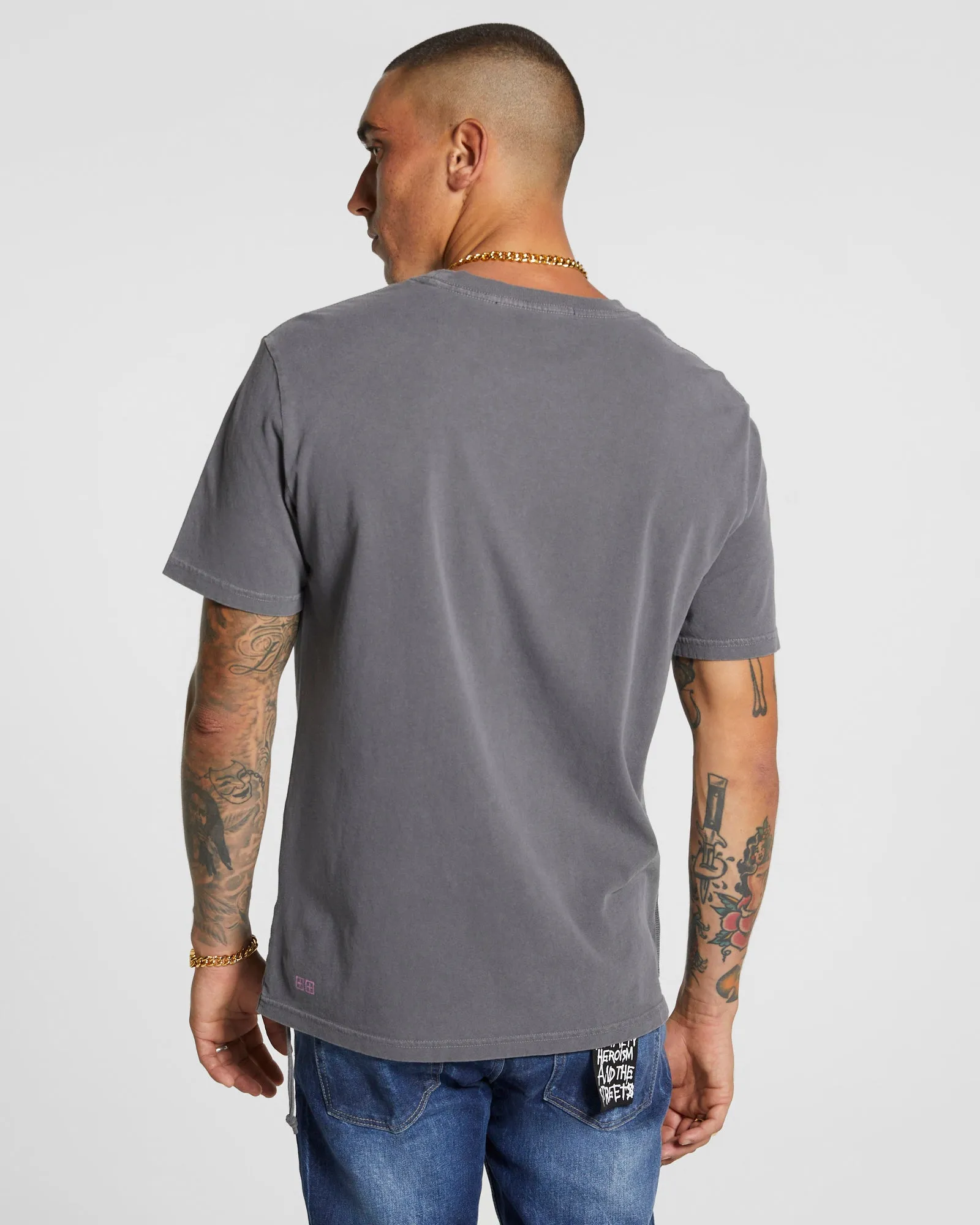 DERANGED KASH SS TEE CHARCOAL sold by Ksubi product image thumbnail 3