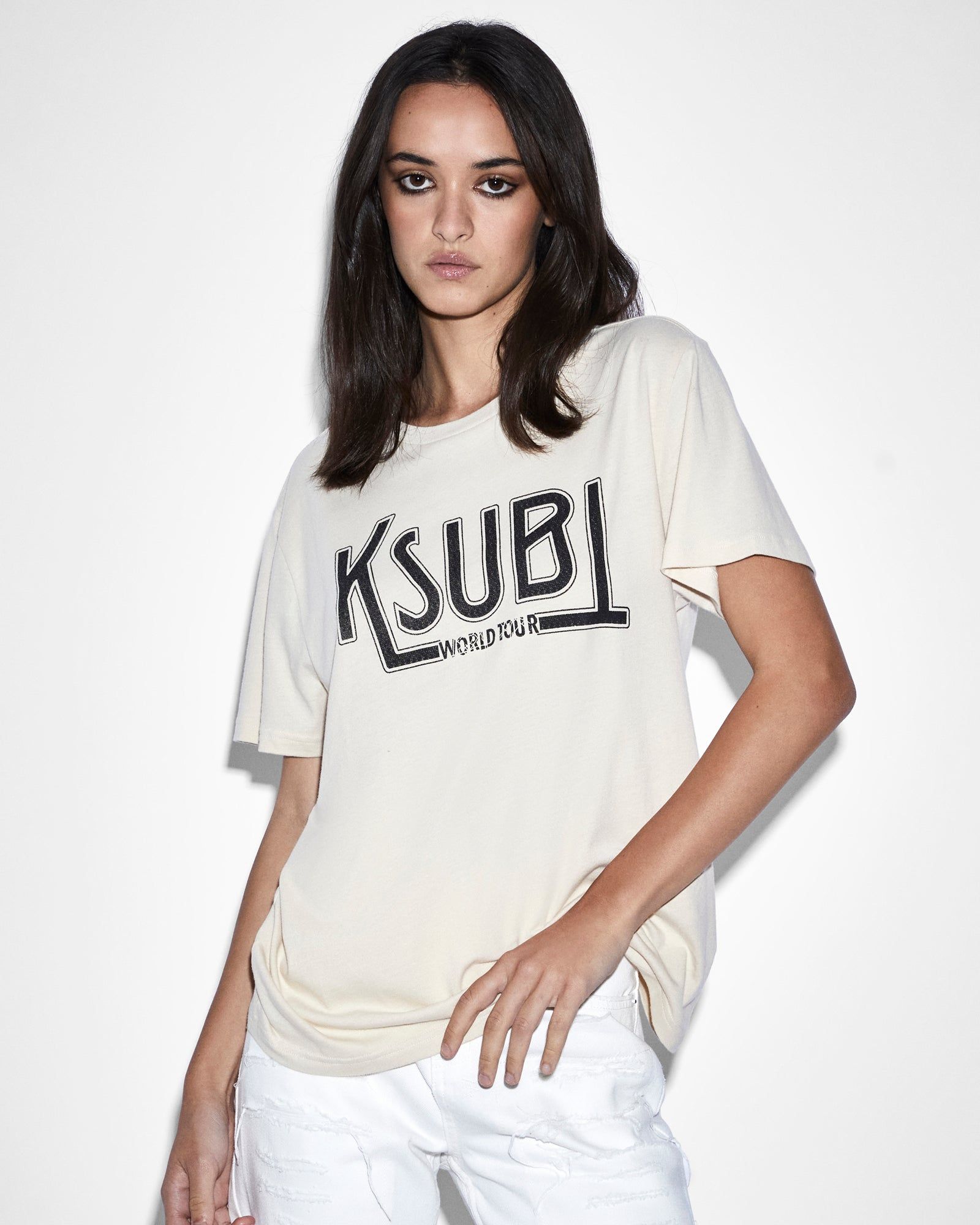 ENCORE KLASSIC SS TEE ECRU sold by Ksubi product image thumbnail 5