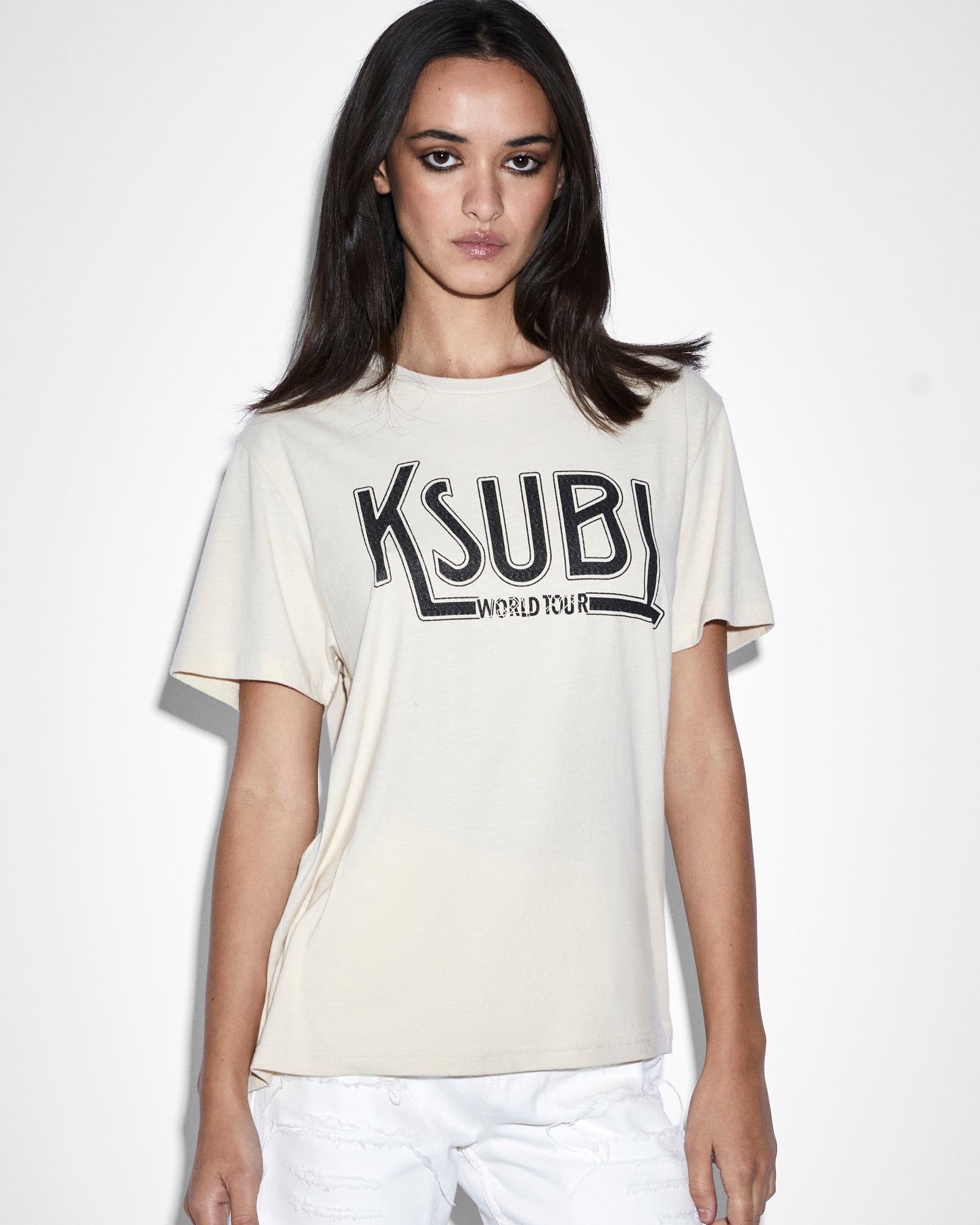 ENCORE KLASSIC SS TEE ECRU sold by Ksubi