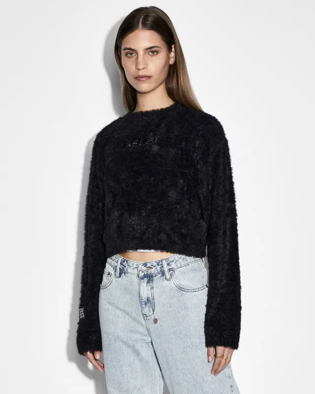 CROPPED SWEATER BLACK sold by Ksubi
