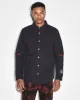 PIXEL QUILTED LS SHIRT BLACK sold by Ksubi