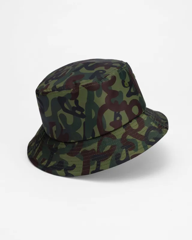 BACKYARD BUCKET HAT CAMO sold by Ksubi