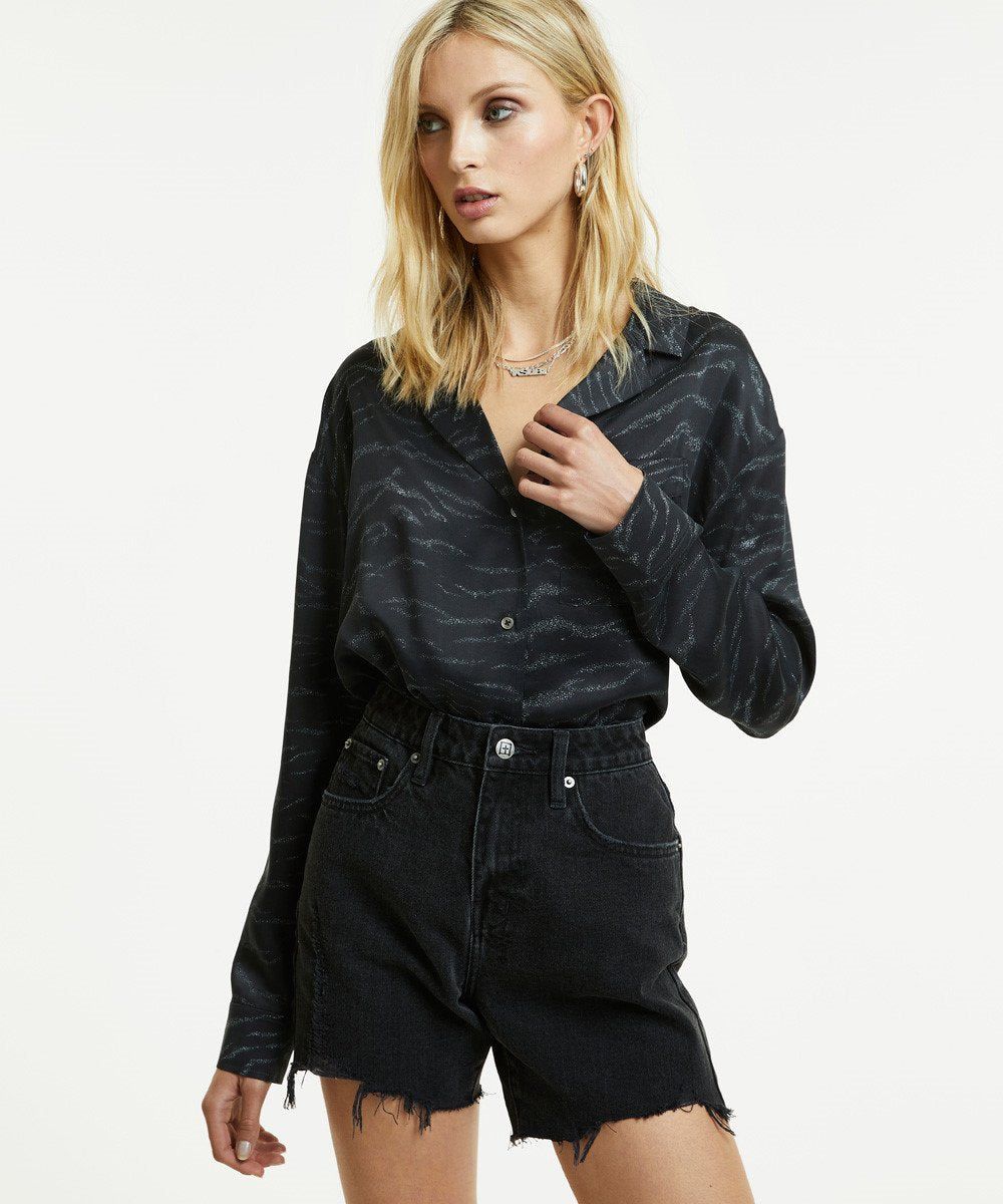 GENESIS LS SHIRT BLACK sold by Ksubi