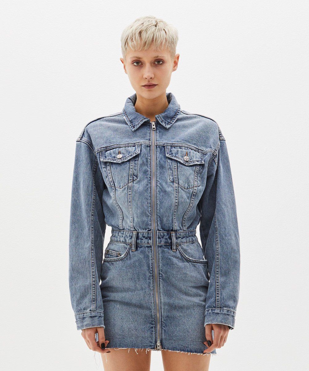 DOMINO DRESS UNDERRATED BLUE sold by Ksubi