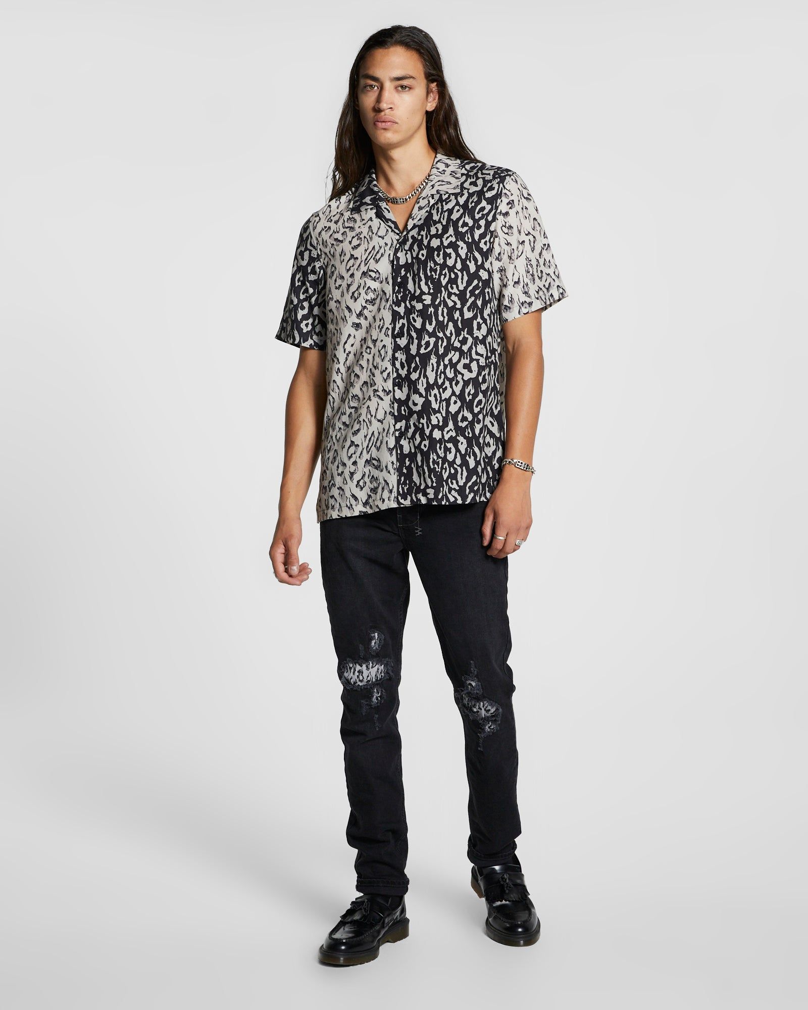 FIRE RESORT SS SHIRT 2 TONE BL sold by Ksubi product image thumbnail 2