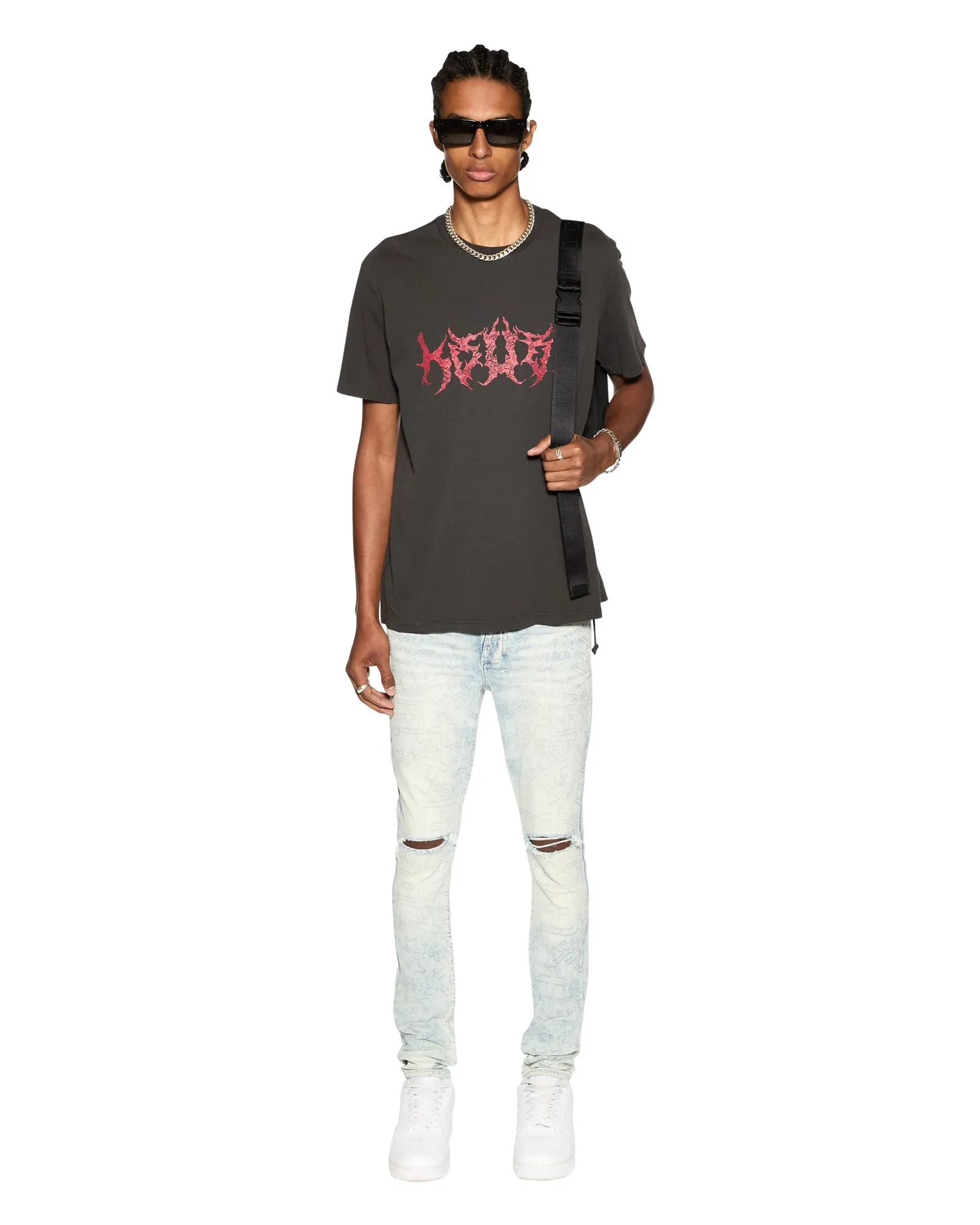 SABBATH KASH SS TEE FADED BLACK sold by Ksubi