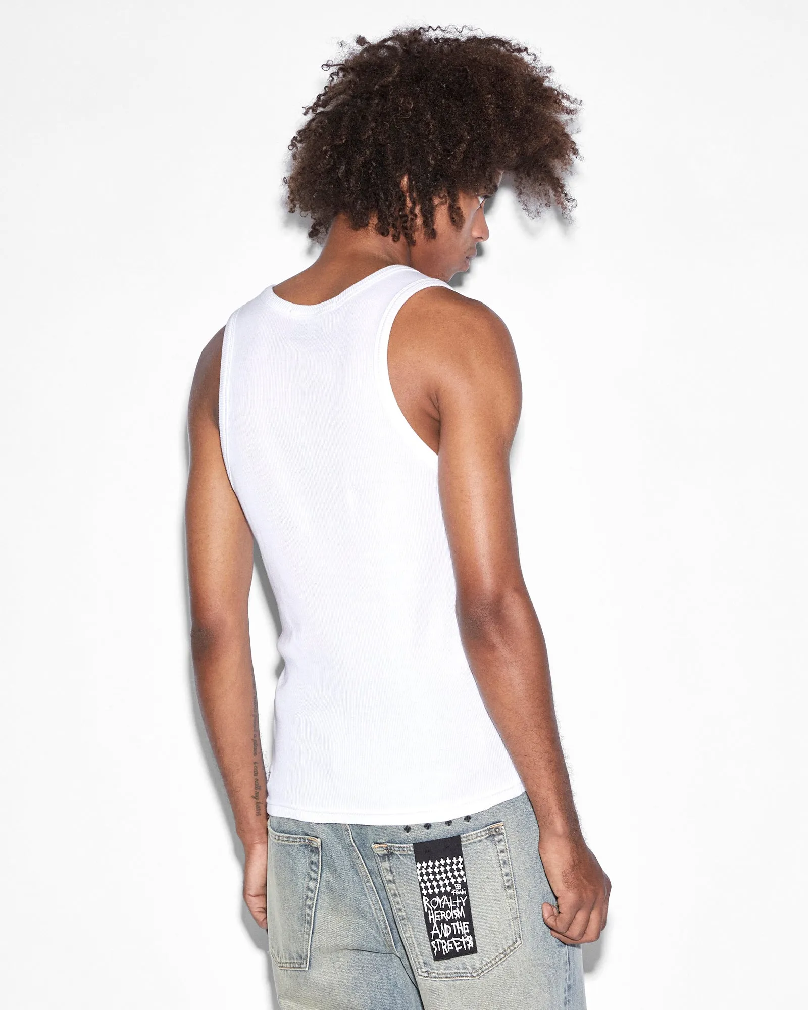 ZINE DEBUT SINGLET WHITE sold by Ksubi product image thumbnail 3