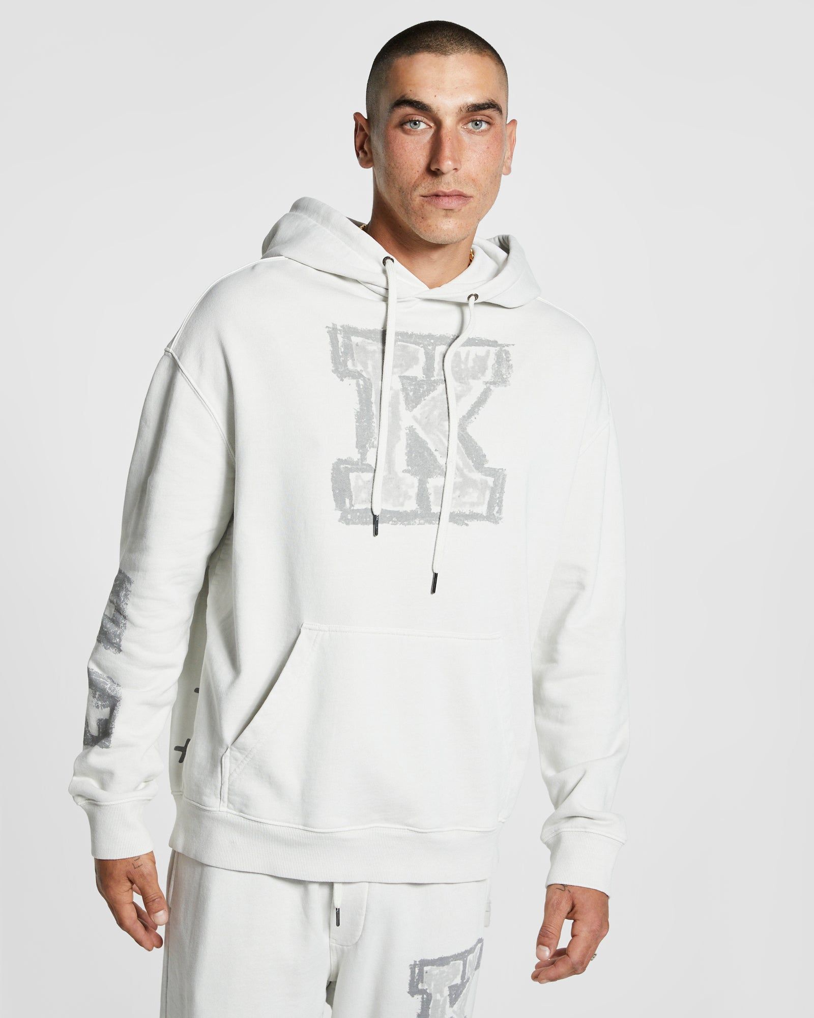 SKETCHY BIGGIIE HOODIE GREY sold by Ksubi