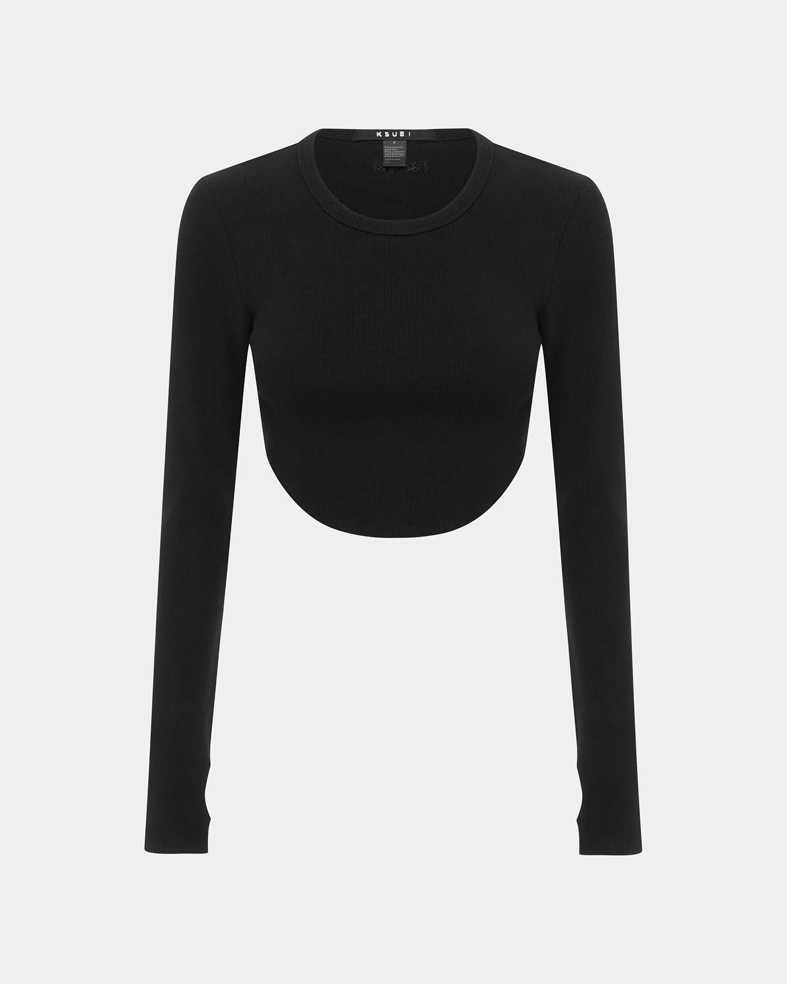 SYNDICATE CROP LS TEE BLACK sold by Ksubi product image thumbnail 5