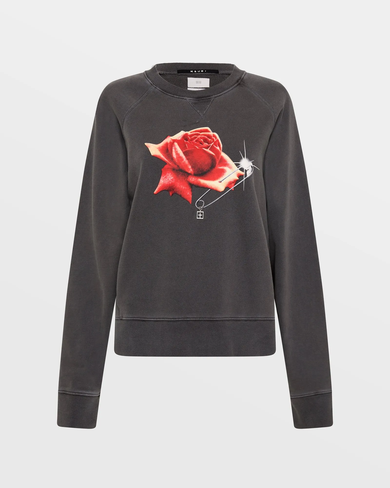 FEELS GOOD RAGLAN CREW CHARCOAL sold by Ksubi product image thumbnail 5