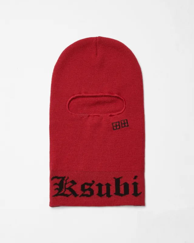 ICON INKOGNITO BALACLAVA RED sold by Ksubi