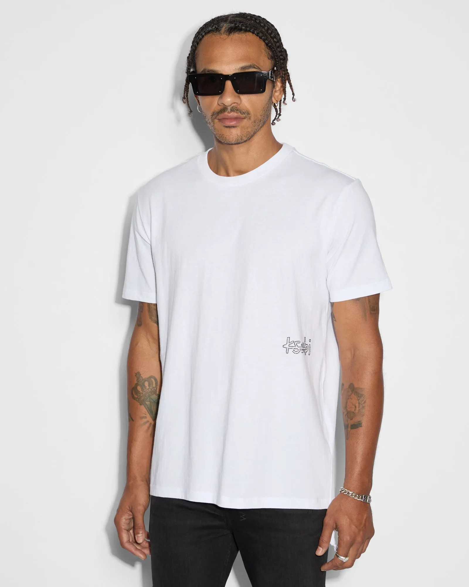 KRYSTAL BLING KASH SS TEE WHITE sold by Ksubi