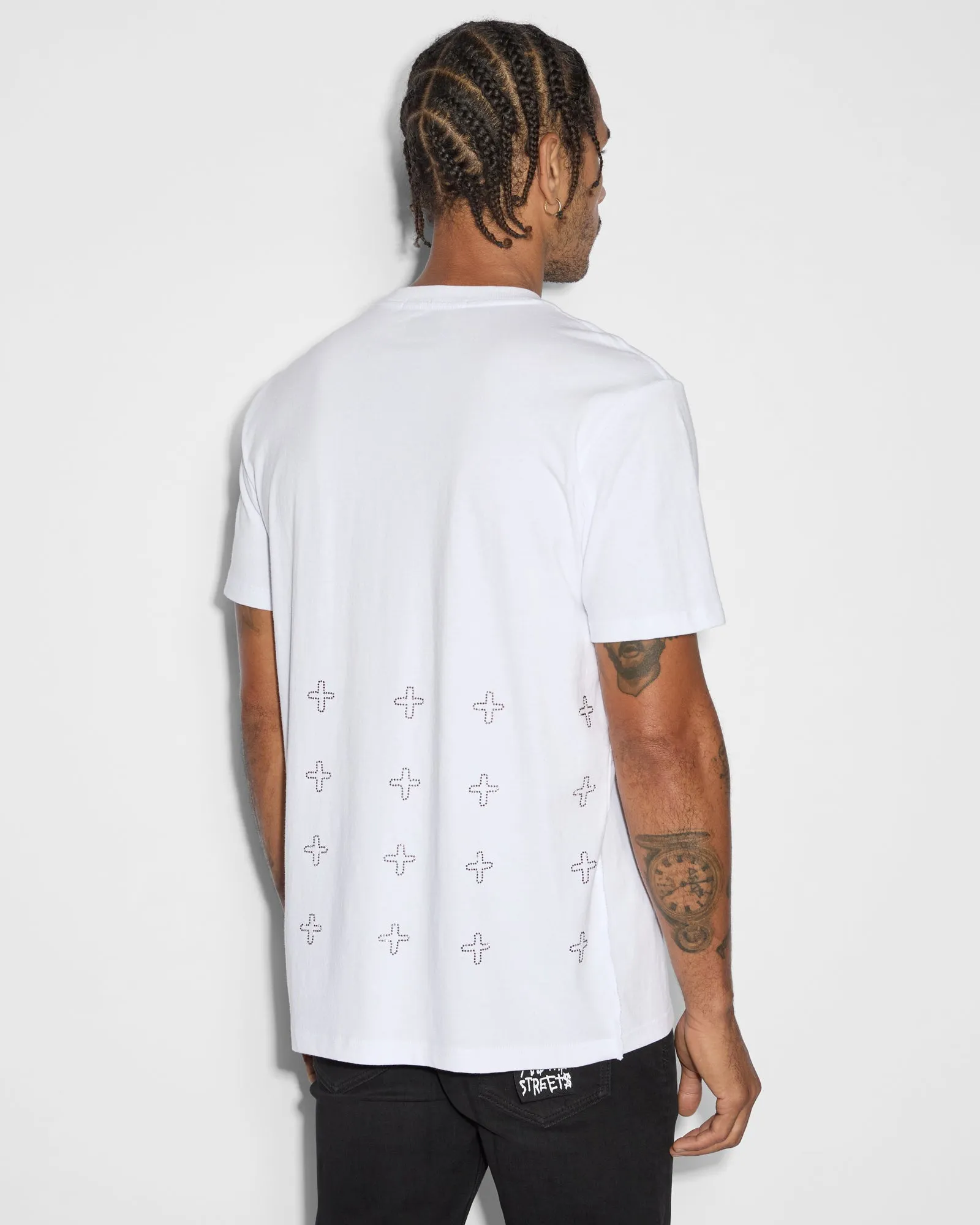 KRYSTAL BLING KASH SS TEE WHITE sold by Ksubi product image thumbnail 4