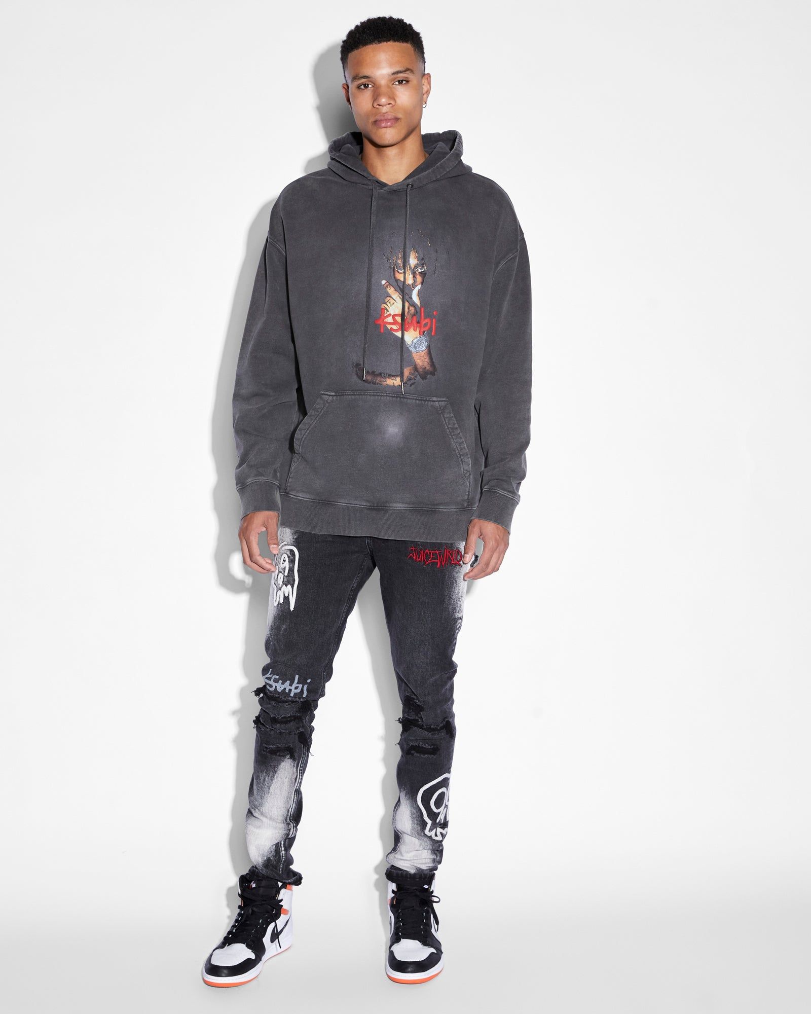 999 WRLD BIGGIE HOODIE FADED BLACK sold by Ksubi product image thumbnail 8