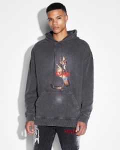 999 WRLD BIGGIE HOODIE FADED BLACK sold by Ksubi