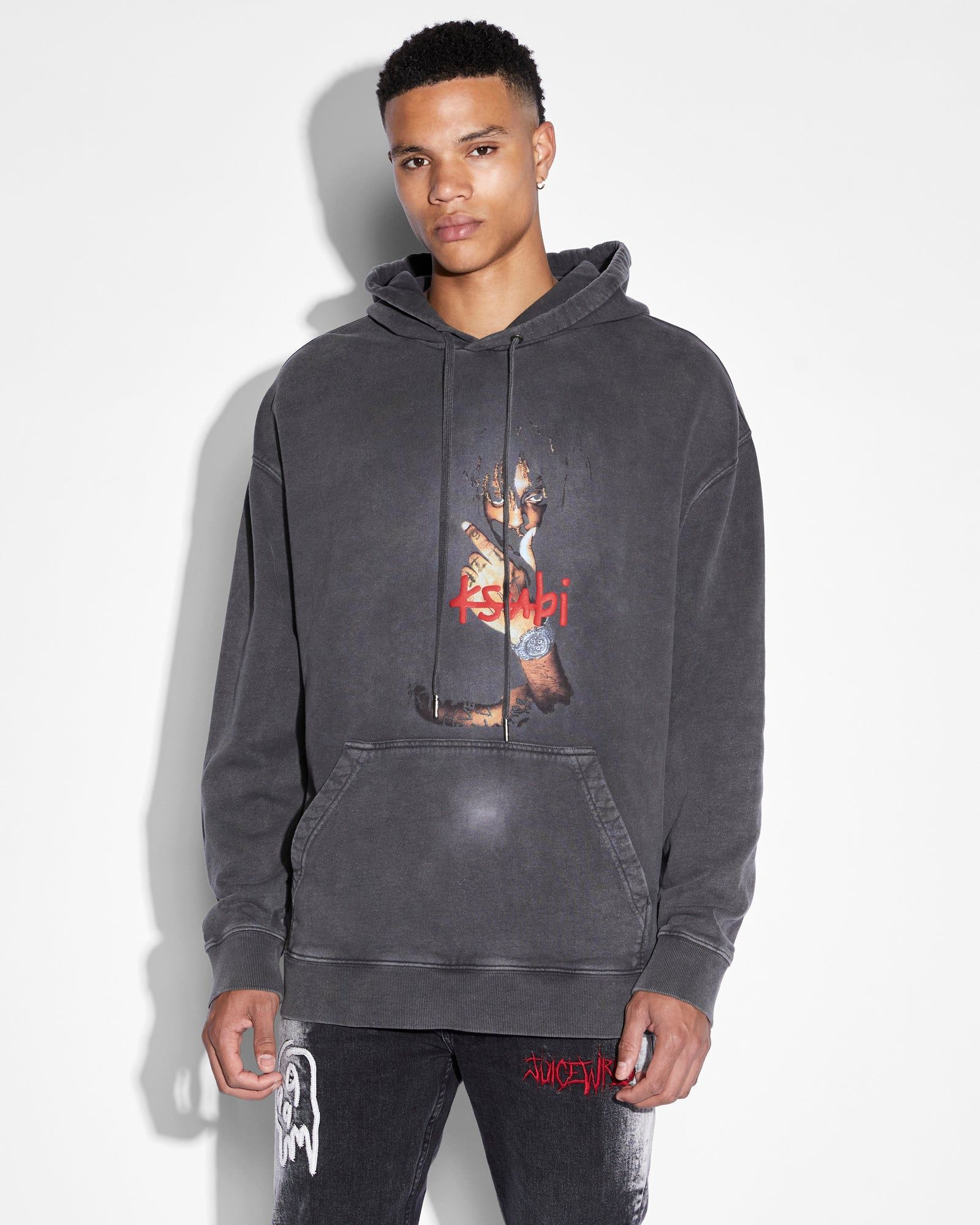 999 WRLD BIGGIE HOODIE FADED BLACK sold by Ksubi product image thumbnail 3