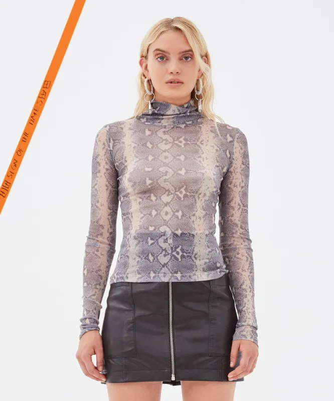 VIPER LS TURTLE NECK TOP sold by Ksubi