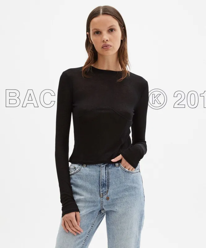 FAITHFUL LS TOP BLACK sold by Ksubi