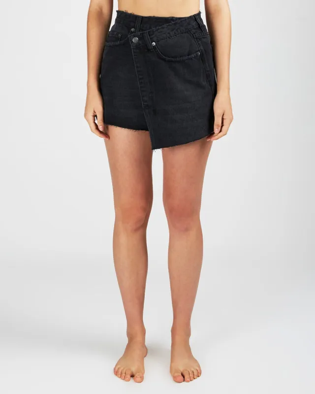 RAP MINI SKIRT CASTER OIL sold by Ksubi