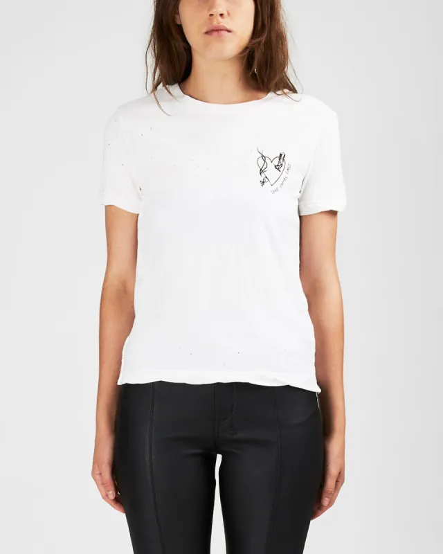 LOVE ASH SS TEE WORN IN WHITE sold by Ksubi