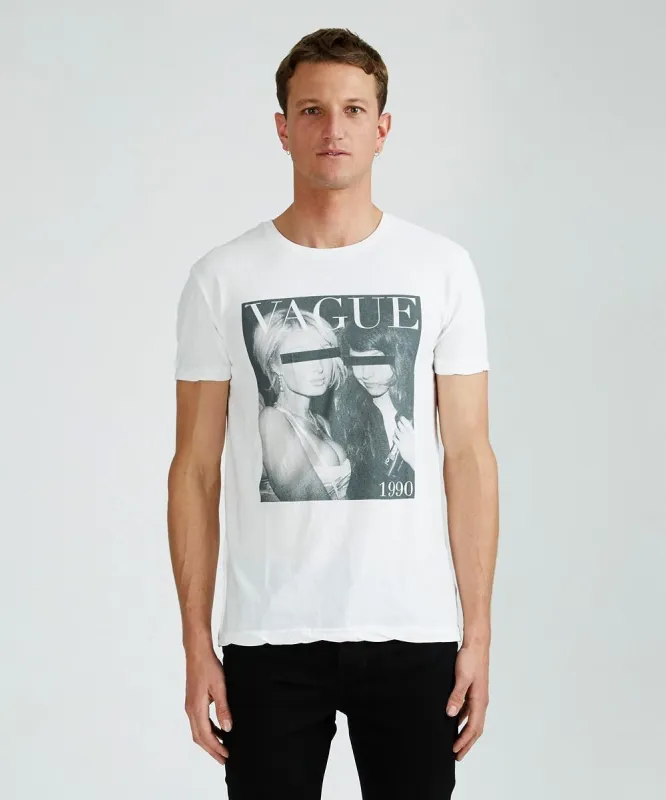 VAGUE SS TEE WHITE sold by Ksubi