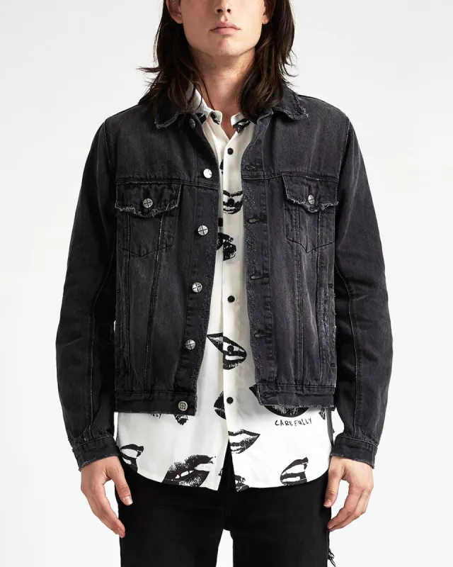 CLASSIC JACKET BEATEN UP BLACK sold by Ksubi