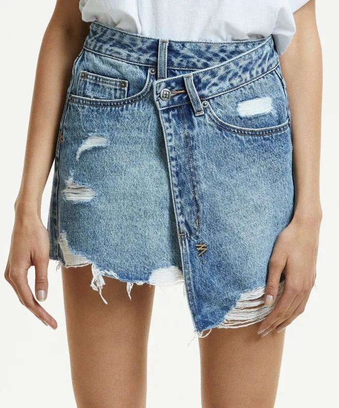 RAP SKIRT VIBEZ TRASHED made by Ksubi