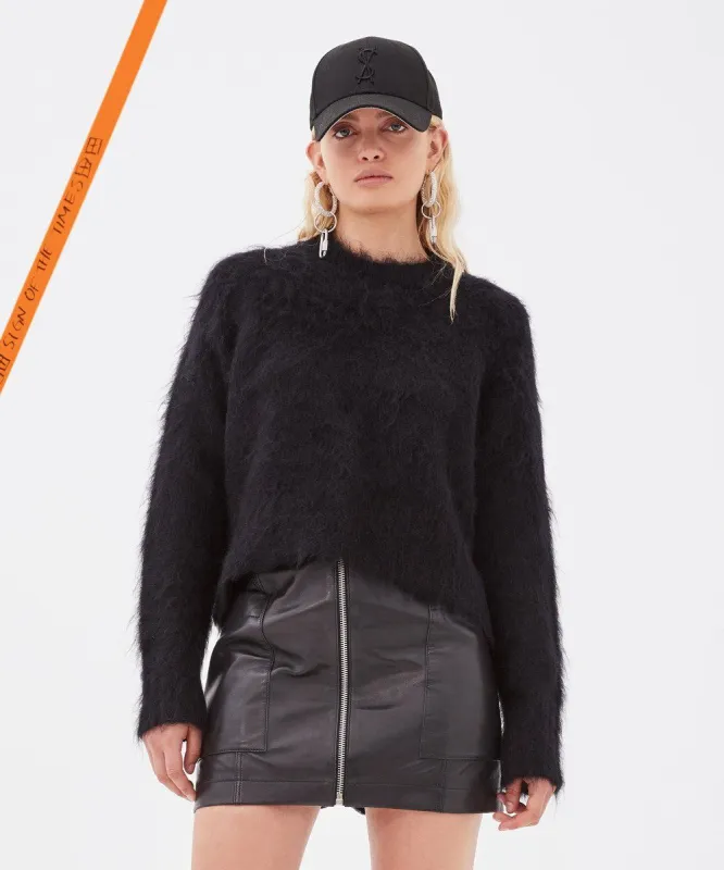 OG MOHAIR KNIT BLACK sold by Ksubi