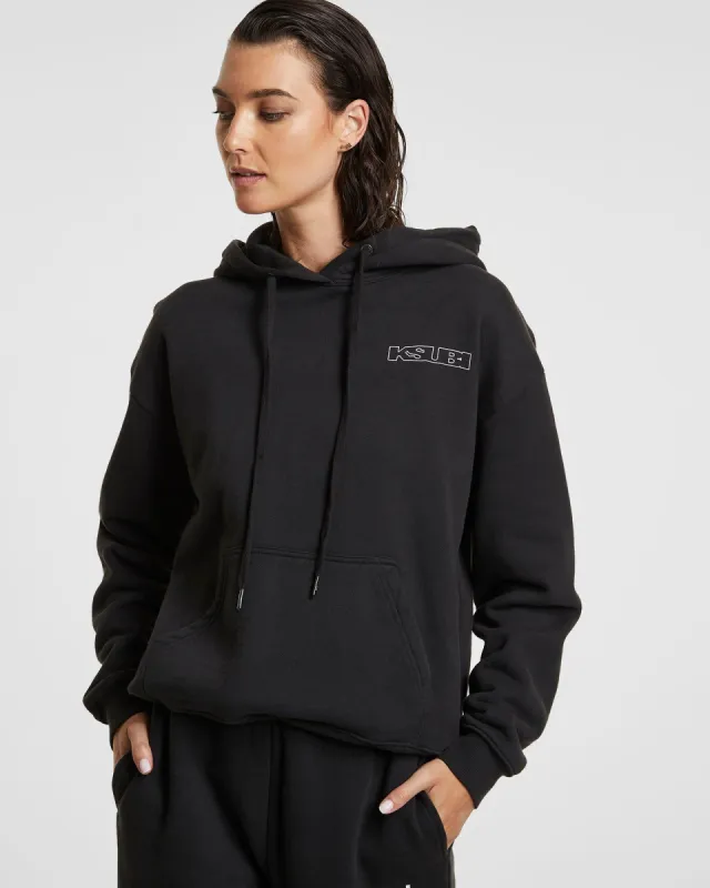 KLASSIC HOODIE BADGES JET BLACK sold by Ksubi