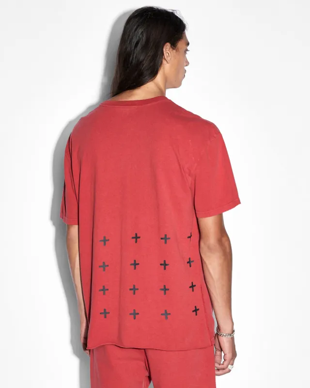 4X4 BIGGIE SS TEE CRIMSON sold by Ksubi