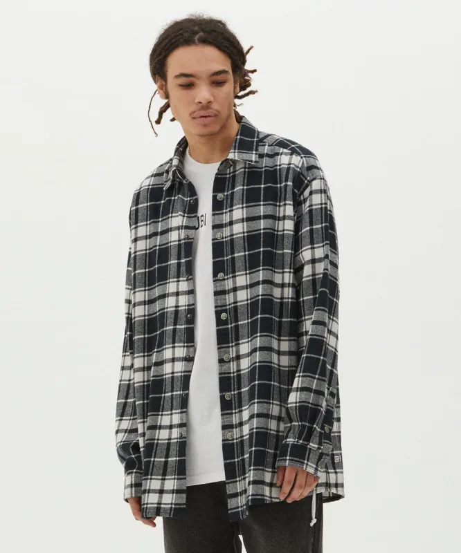 STEREO LS SHIRT B&W CHECK sold by Ksubi