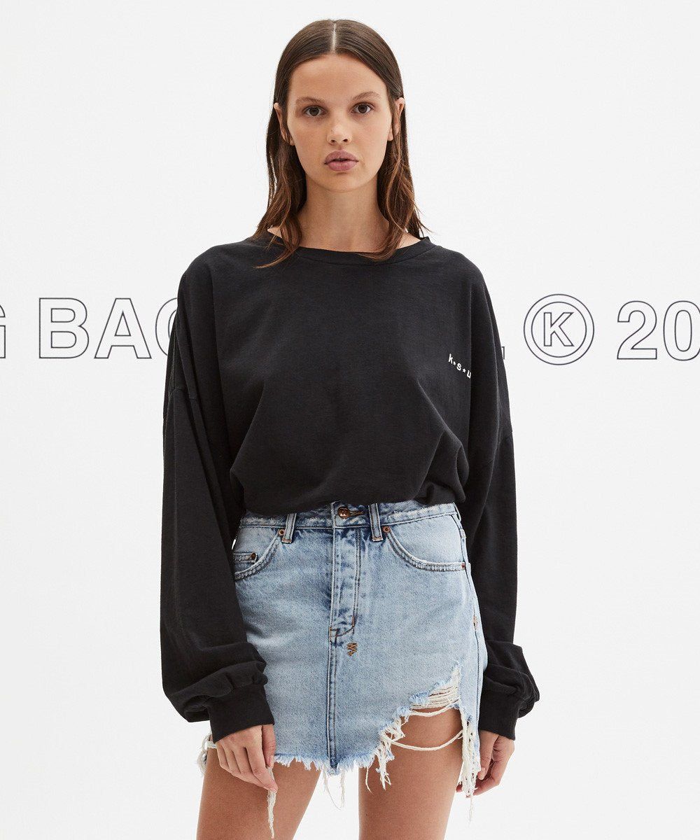 4 STAR LS TEE TRU BLACK sold by Ksubi