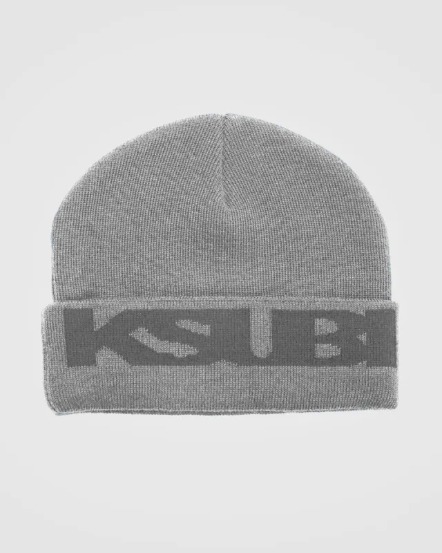 4 X 4 LOGO BEANIE LIGHT GREY made by Ksubi