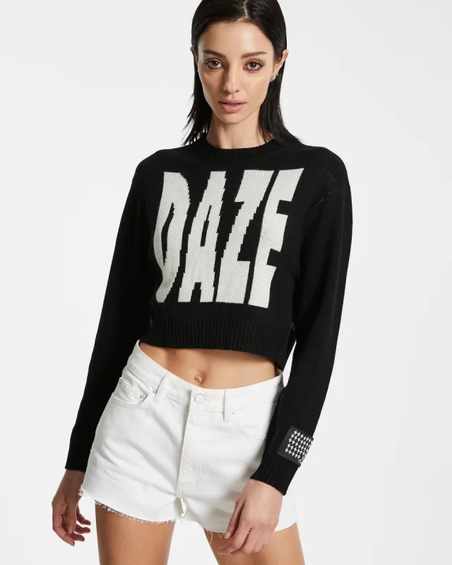DAZE SHRUNKEN KNIT BLACK sold by Ksubi