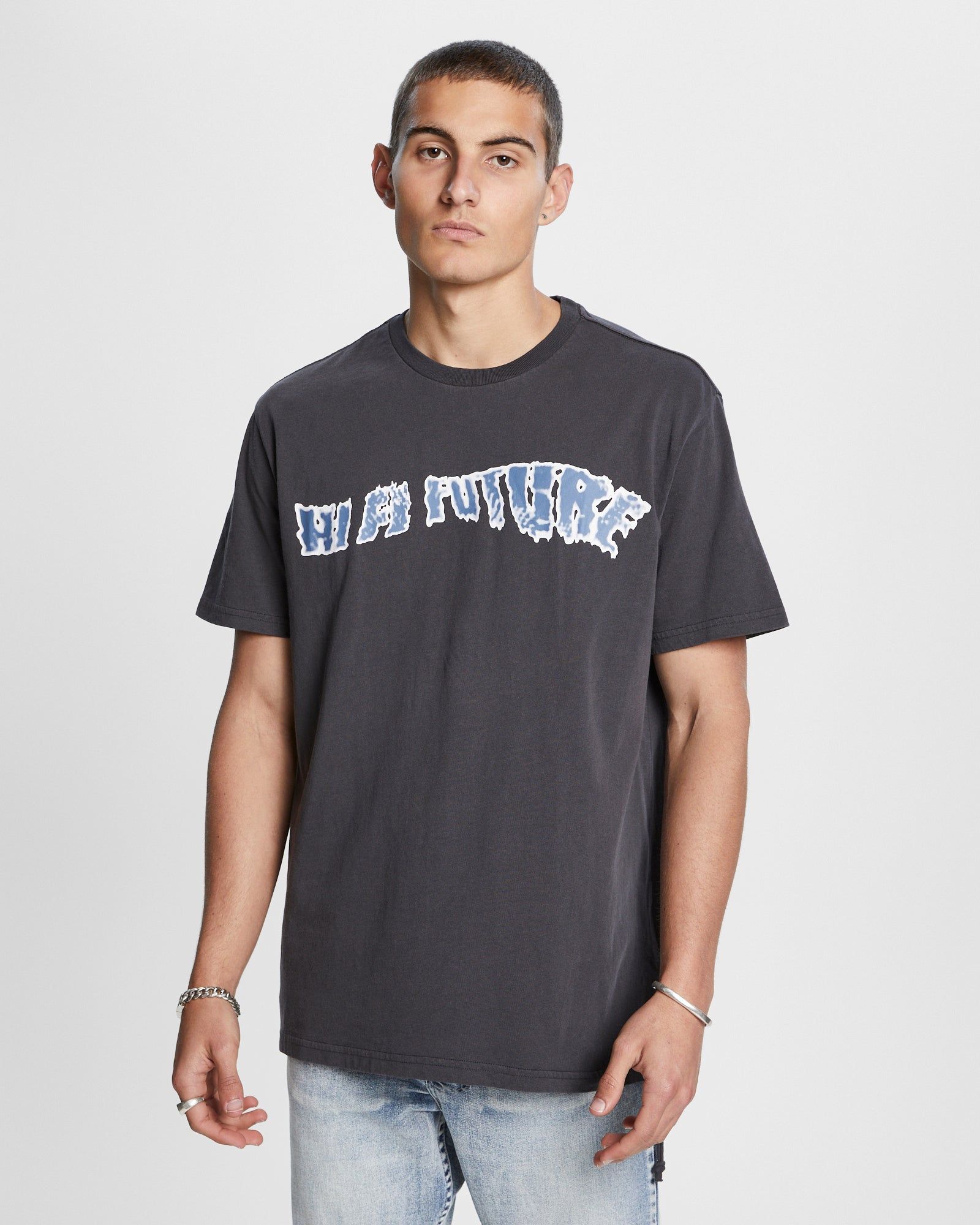 FUTURE KASH SS TEE FADED BLACK sold by Ksubi