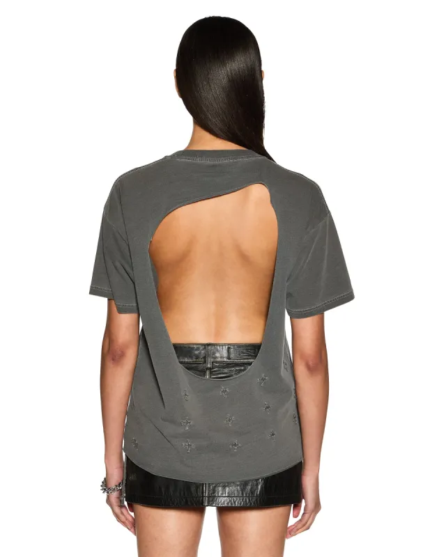 LEAGUE OH G TEE CHARCOAL sold by Ksubi